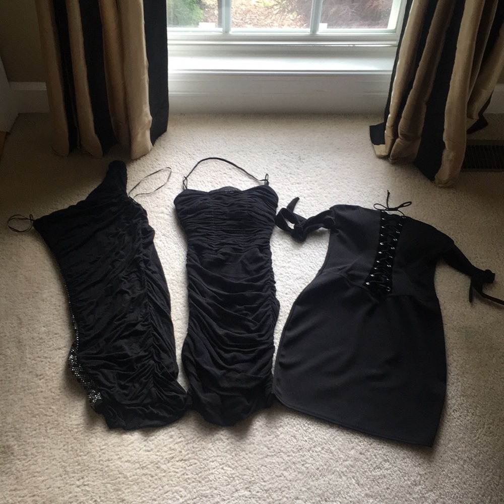 Bundle of little black dresses xs